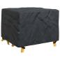 Preview: Gartenmöbelabdeckung Schwarz 113 x 113 x 73 cm 210D