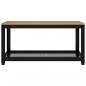 Preview: Couchtisch Hellbraun und Schwarz 90x45x45 cm MDF und Eisen