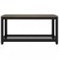 Preview: Couchtisch Grau und Schwarz 90x45x45 cm MDF und Eisen