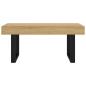 Preview: Couchtisch Hellbraun und Schwarz 90x45x40 cm MDF und Eisen