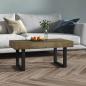 Preview: Couchtisch Dunkelbraun und Schwarz 90x45x40 cm MDF und Eisen