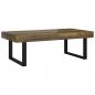 Preview: Couchtisch Dunkelbraun und Schwarz 120x60x40 cm MDF und Eisen