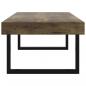 Preview: Couchtisch Dunkelbraun und Schwarz 120x60x40 cm MDF und Eisen