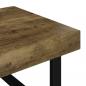 Preview: Couchtisch Dunkelbraun und Schwarz 120x60x40 cm MDF und Eisen