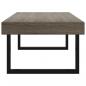 Preview: Couchtisch Grau und Schwarz 120x60x40 cm MDF und Eisen