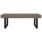 Preview: Couchtisch Grau und Schwarz 120x60x40 cm MDF und Eisen