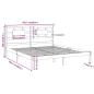 Preview: Massivholzbett Grau 200x200 cm