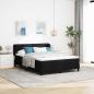 Preview: ARDEBO.de - Boxspringbett mit Matratze Schwarz 160 x 200 cm Stoff