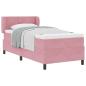 Preview: Boxspringbett mit Matratze Dunkelgrau 80x200 cm Samt Rosa