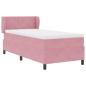 Preview: Boxspringbett mit Matratze Dunkelgrau 80x200 cm Samt Rosa