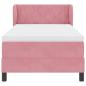 Preview: Boxspringbett mit Matratze Dunkelgrau 80x200 cm Samt Rosa