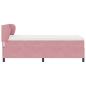 Preview: Boxspringbett mit Matratze Dunkelgrau 80x200 cm Samt Rosa