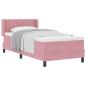 Preview: Boxspringbett mit Matratze Schwarz 100x200 cm Velvet Rosa