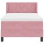 Preview: Boxspringbett mit Matratze Schwarz 100x200 cm Velvet Rosa
