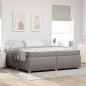 Preview: ARDEBO.de - Bettgestell mit Matratze Taupe 200 x 200 cm Stoff