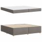 Preview: Bettgestell mit Matratze Taupe 200 x 200 cm Stoff