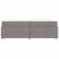 Preview: Bettgestell mit Matratze Taupe 200 x 200 cm Stoff