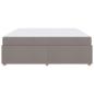 Preview: Bettgestell mit Matratze Taupe 200 x 200 cm Stoff