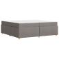Preview: Bettgestell mit Matratze Taupe 200 x 200 cm Stoff