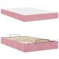 Preview: Bettgestell mit Matratze mit Speicher Rosa 120 x 200 cm Samt