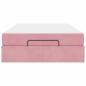 Preview: Bettgestell mit Matratze mit Speicher Rosa 120 x 200 cm Samt