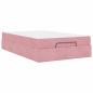 Preview: Bettgestell mit Matratze mit Speicher Rosa 120 x 200 cm Samt