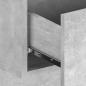 Preview: Kopfteil mit Nachttischen Betongrau Holzwerkstoff