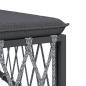 Preview: 5-tlg. Garten-Lounge-Set mit Kissen Anthrazit Stahl