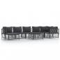 Preview: 8-tlg. Garten-Lounge-Set mit Kissen Anthrazit Stahl