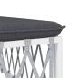 Preview: ARDEBO.de - 5-tlg. Garten-Lounge-Set mit Kissen Weiß Stahl