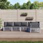 Preview: ARDEBO.de - 5-tlg. Garten-Lounge-Set mit Kissen Weiß Stahl