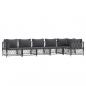 Preview: ARDEBO.de - 6-tlg. Garten-Lounge-Set mit Kissen Anthrazit Stahl