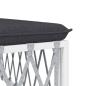 Preview: ARDEBO.de - 8-tlg. Garten-Lounge-Set mit Kissen Weiß Stahl