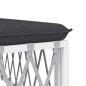 Preview: ARDEBO.de - 7-tlg. Garten-Lounge-Set mit Kissen Weiß Stahl