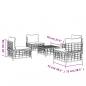 Preview: 5-tlg. Garten-Lounge-Set mit Kissen Anthrazit Poly Rattan