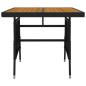 Preview: 3-tlg. Garten-Essgruppe Poly Rattan Schwarz