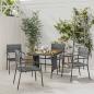 Preview: ARDEBO.de - 5-tlg. Garten-Essgruppe Poly Rattan Grau