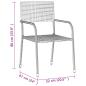 Preview: 5-tlg. Garten-Essgruppe Poly Rattan Grau