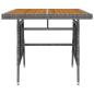 Preview: 5-tlg. Garten-Essgruppe Poly Rattan Grau
