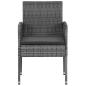 Preview: 5-tlg. Garten-Essgruppe Poly Rattan Grau