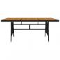 Preview: 7-tlg. Garten-Essgruppe Poly Rattan Schwarz