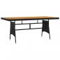 Preview: 9-tlg. Garten-Essgruppe Poly Rattan Schwarz
