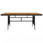 Preview: 9-tlg. Garten-Essgruppe Poly Rattan Schwarz