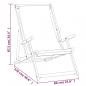 Preview: Strandstuhl Klappbar Massivholz Teak Creme