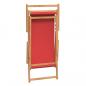 Preview: Strandstuhl Klappbar Massivholz Teak Rot