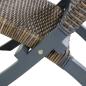 Preview: Relaxstuhl Grau Natur Kubu-Rattan und Massivholz Mahagoni