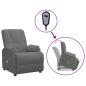 Preview: Massagesessel mit Aufstehhilfe Dunkelgrau Wildleder-Optik