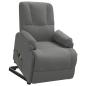 Preview: Massagesessel mit Aufstehhilfe Dunkelgrau Wildleder-Optik