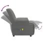 Preview: Massagesessel mit Aufstehhilfe Dunkelgrau Wildleder-Optik