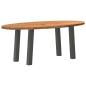 Preview: ARDEBO.de - Esstisch Hellbraun 200x100x74 cm Massivholz Eiche Oval